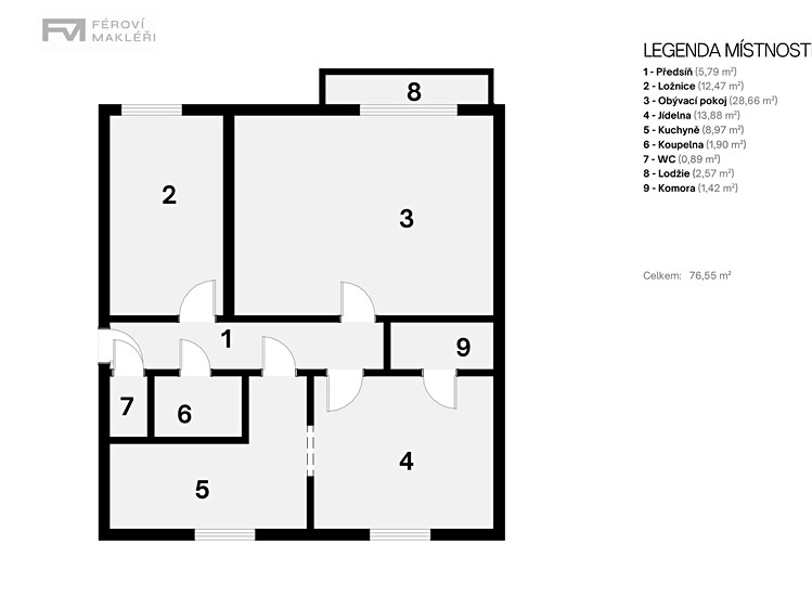 Wohnung 3+1 zum Kauf, 75 m² (13 von 15)