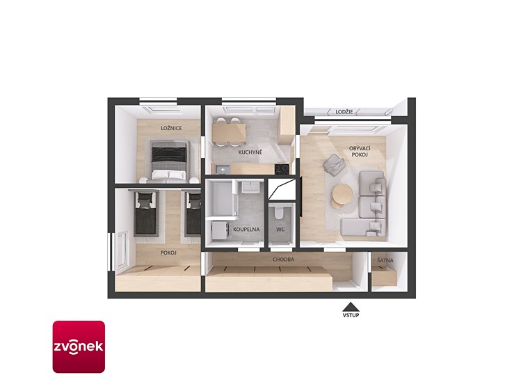 Prodej bytu 3+1, 68 m² (3 z 22)