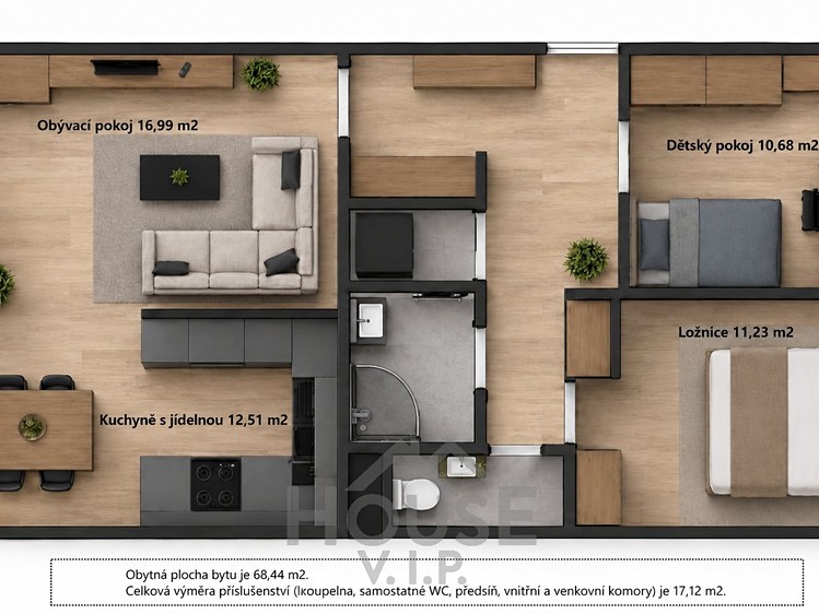 Wohnung 3+1 zum Kauf, 69 m² (32 von 32)