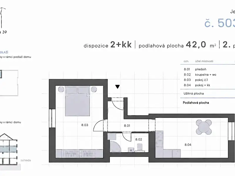 Pronájem bytu 2+kk 42 m², Praha – náhled fotky 3
