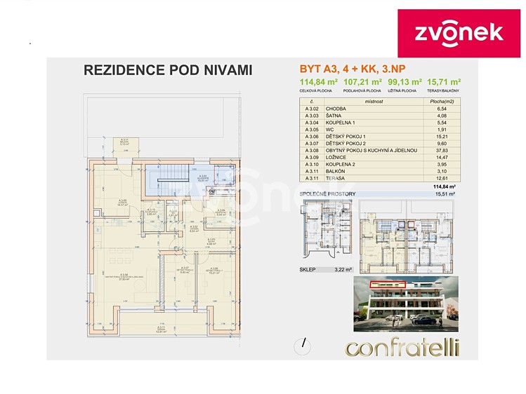 Квартира 4+kk на продаж, 99 м² (4 з 9)