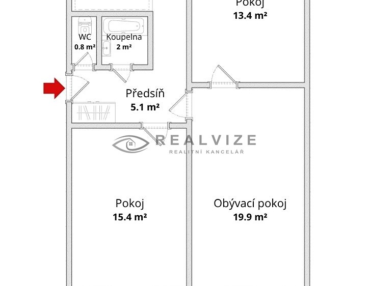 Wohnung 3+1 zum Kauf, 65 m² (3 von 13)