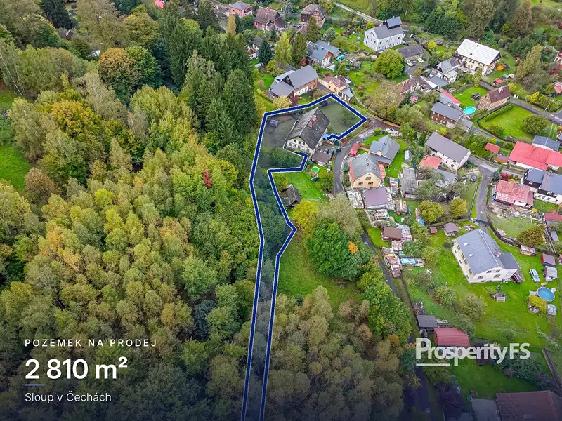Prodej stavebního pozemku 2810 m², Sloup v Čechách – náhled fotky 2