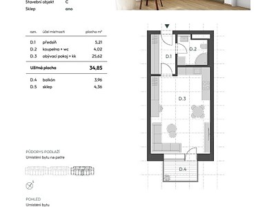 Prodej bytu 1+kk, 43 m² (2 z 15)