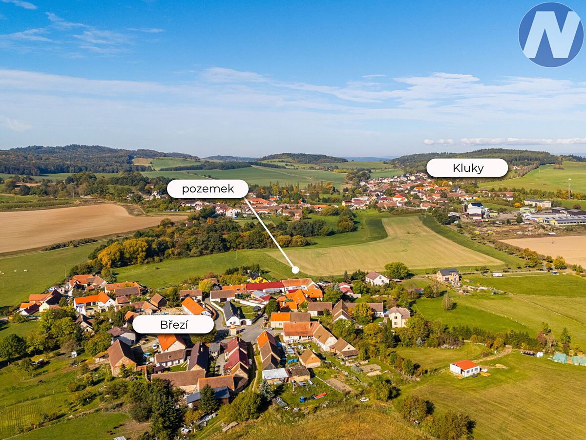 Prodej stavebního pozemku 1877 m², Kluky – fotka 1 z 3
