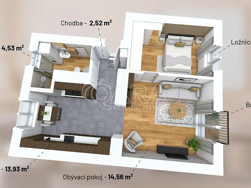 Pronájem bytu 2+kk 52 m², Kladno – náhled fotky 2