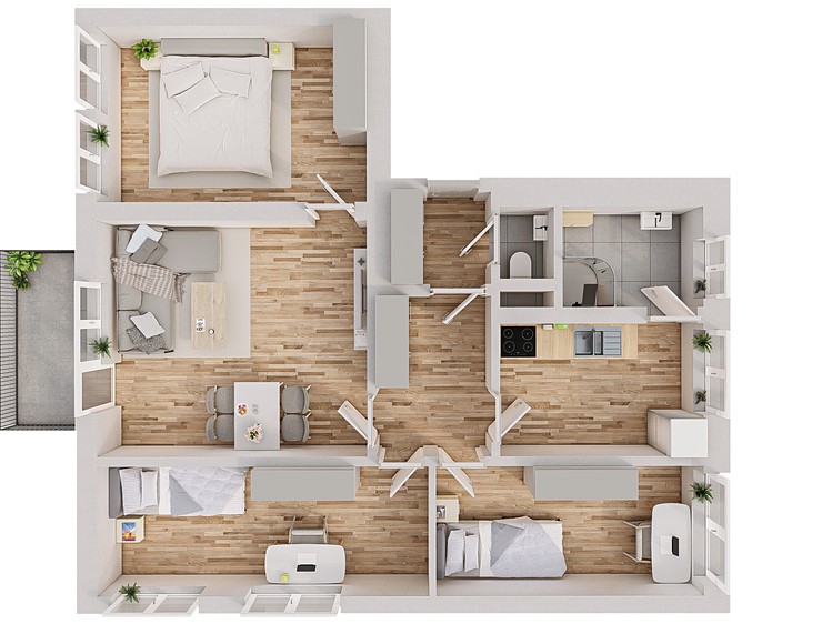 Wohnung 4+1 zum Kauf, 69 m² (3 von 27)