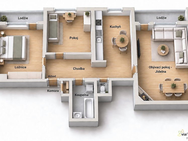 Квартира 3+1 на продаж, 71 м² (22 з 23)