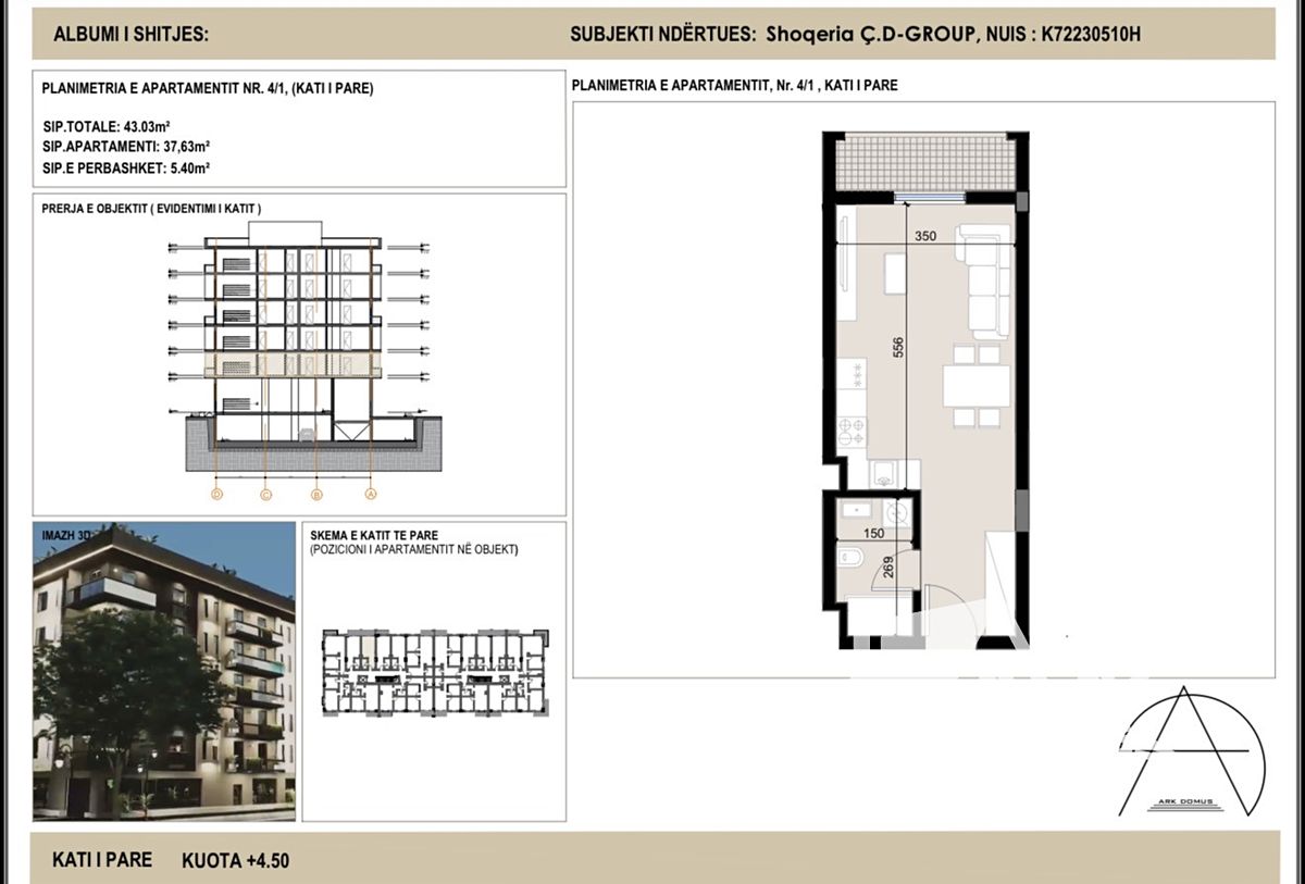 Prodej bytu 1+kk 37 m², Golem – fotka 1 z 3