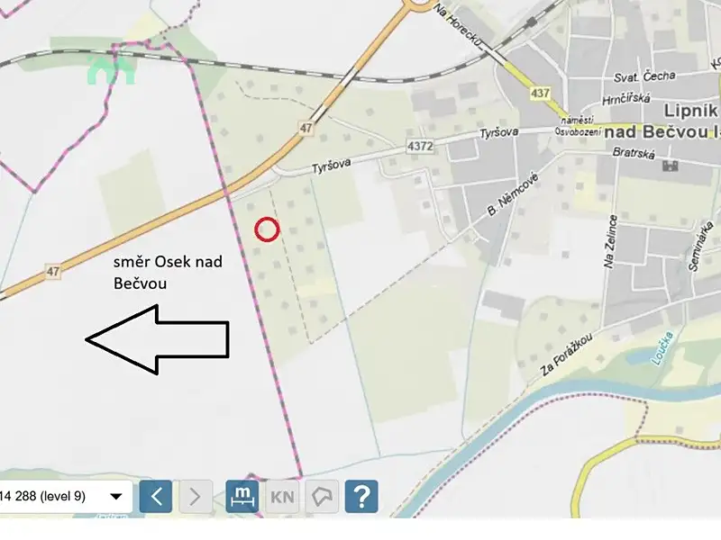 Prodej zahrady 487 m², Lipník nad Bečvou – náhled fotky 2