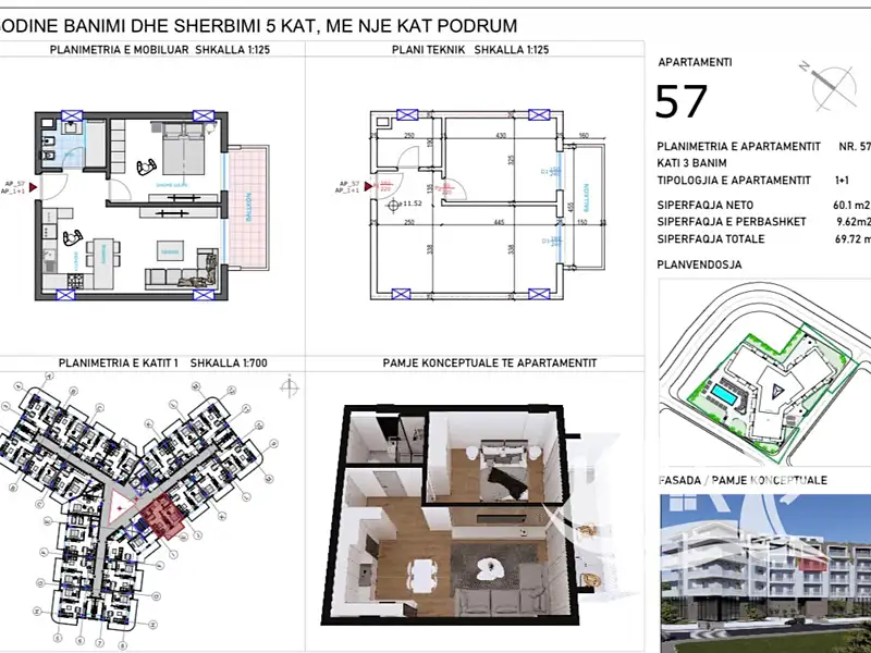 Prodej bytu 2+kk 60 m², Qerret – náhled fotky 2