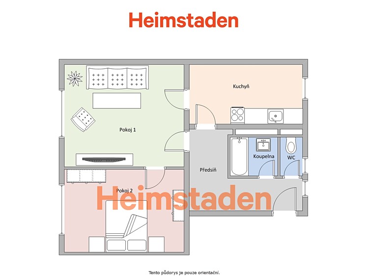 Pronájem bytu 2+1, 54 m² (15 z 15)