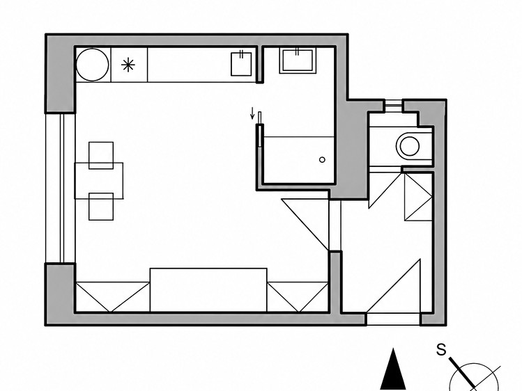 Квартира 1+kk в оренду, 23 м² (15 з 18)