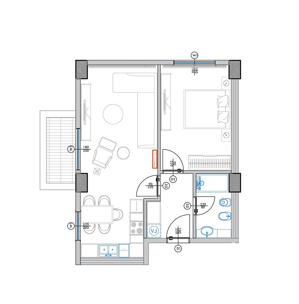 Prodej bytu 2+kk 62 m², Qerret – fotka 1 z 3