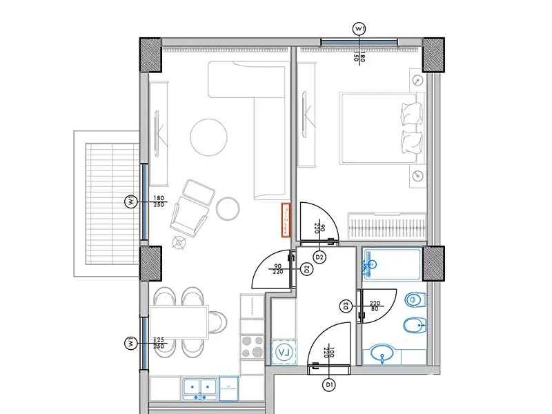 Prodej bytu 2+kk 62 m², Qerret – náhled fotky 1