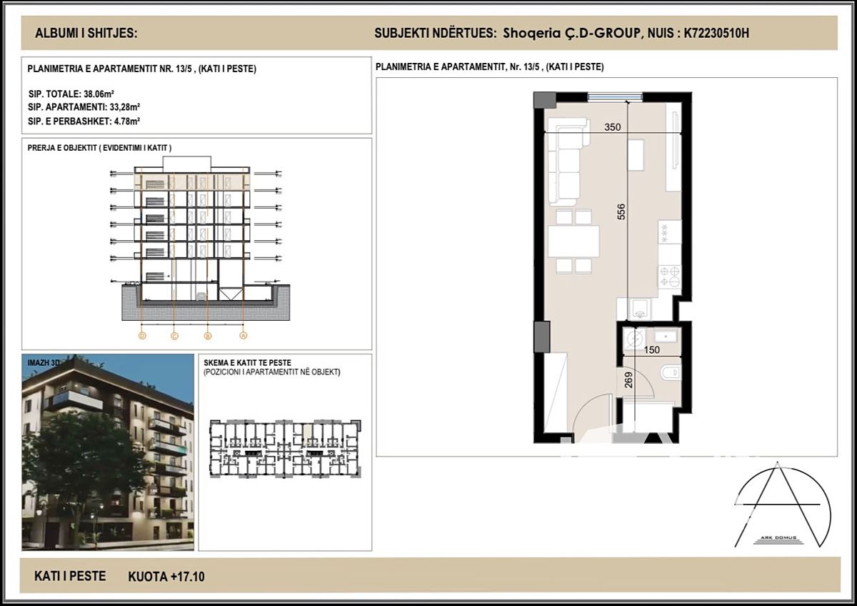 Prodej bytu 1+kk 33 m², Golem – fotka 1 z 3