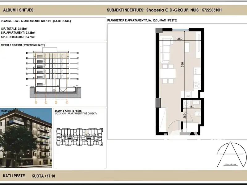 Prodej bytu 1+kk 33 m², Golem – náhled fotky 1