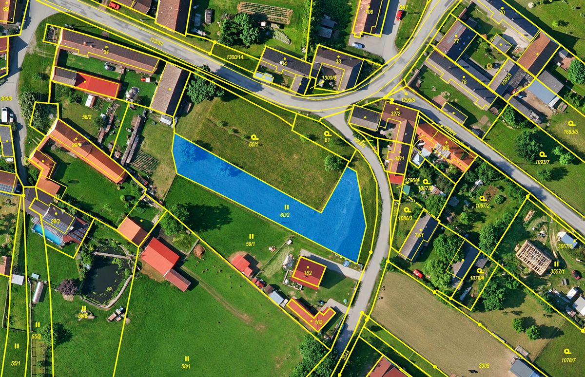 Prodej stavebního pozemku 1364 m², Drahov – fotka 1 z 3