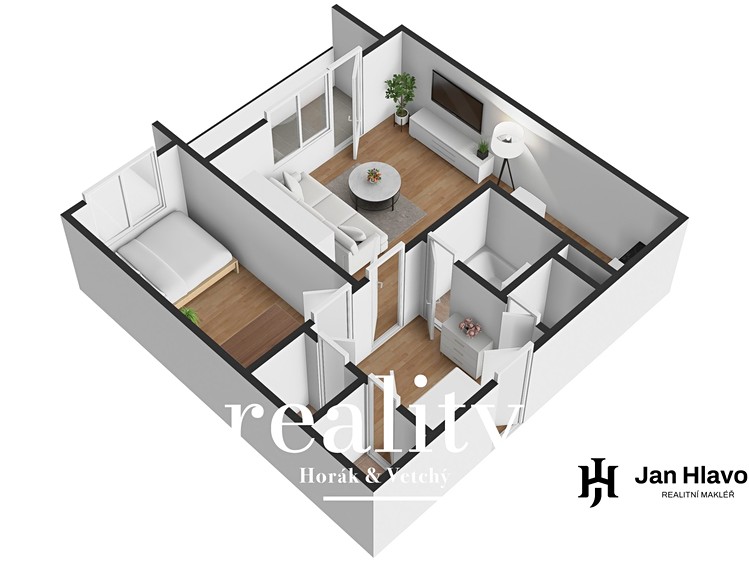 Pronájem bytu 2+kk, 43 m² (11 z 12)