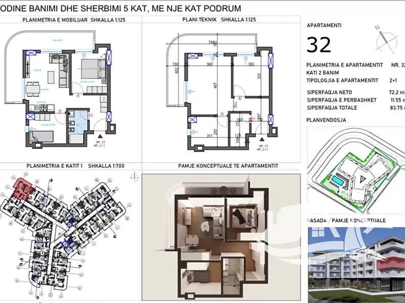 Prodej bytu 3+kk 72 m², Qerret – náhled fotky 2