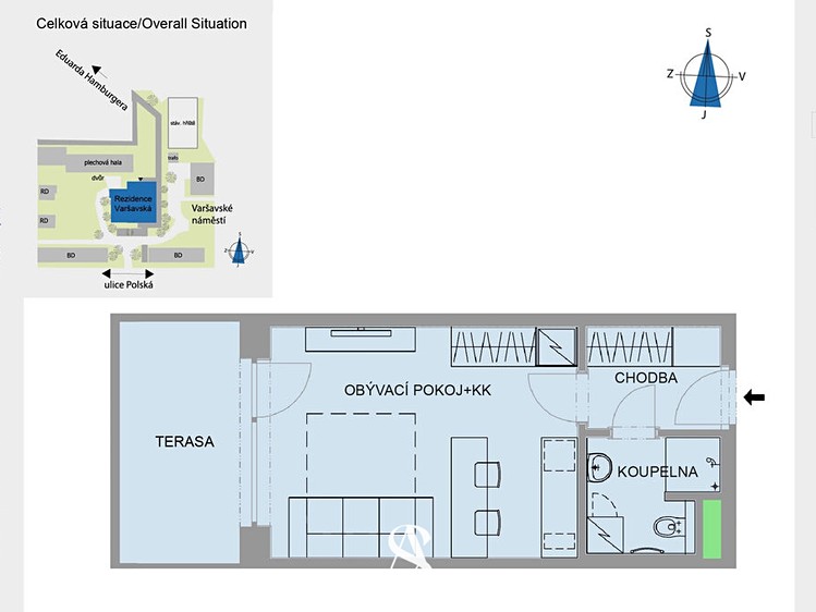 Квартира 1+kk в оренду, 36 м² (7 з 10)