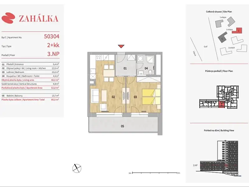 Pronájem bytu 2+kk 53 m², Praha – náhled fotky 2