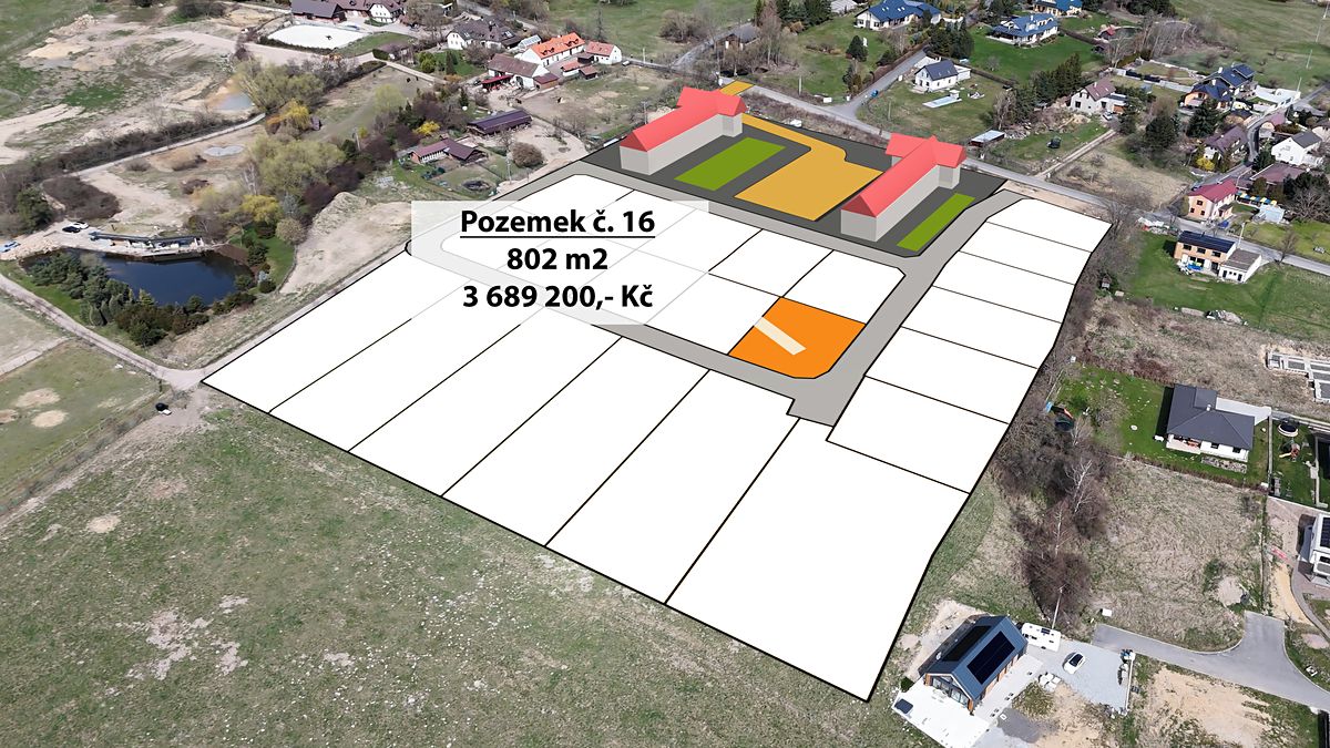 Prodej stavebního pozemku 802 m², Příbram – fotka 1 z 3