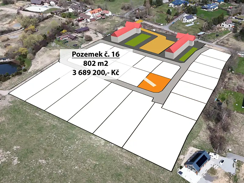 Prodej stavebního pozemku 802 m², Příbram – náhled fotky 1