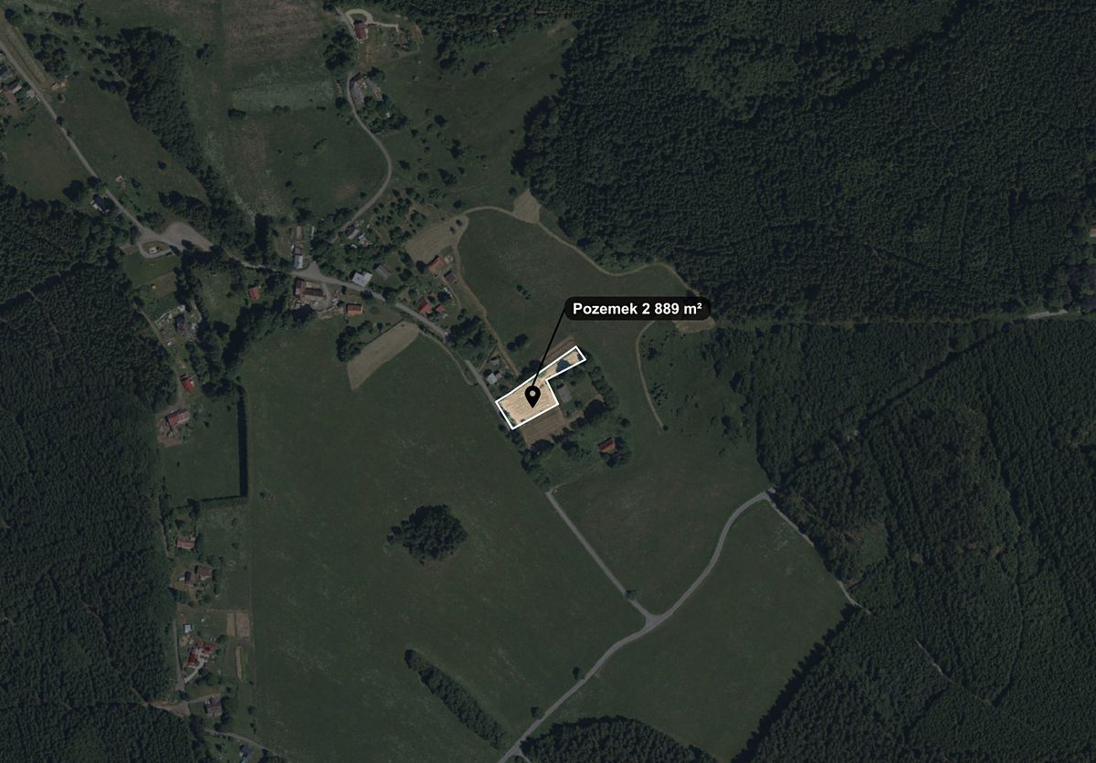 Prodej stavebního pozemku 2889 m², Chodský Újezd – fotka 1 z 3