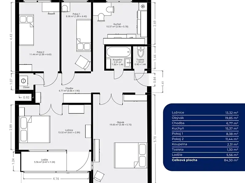 Prodej bytu 4+1 81 m², Plzeň – náhled fotky 3