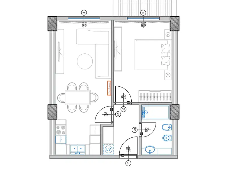 Prodej bytu 2+kk 59 m², Qerret – náhled fotky 1