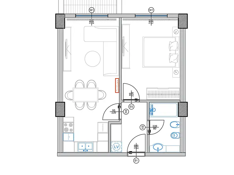Prodej bytu 2+kk 58 m², Qerret – náhled fotky 1