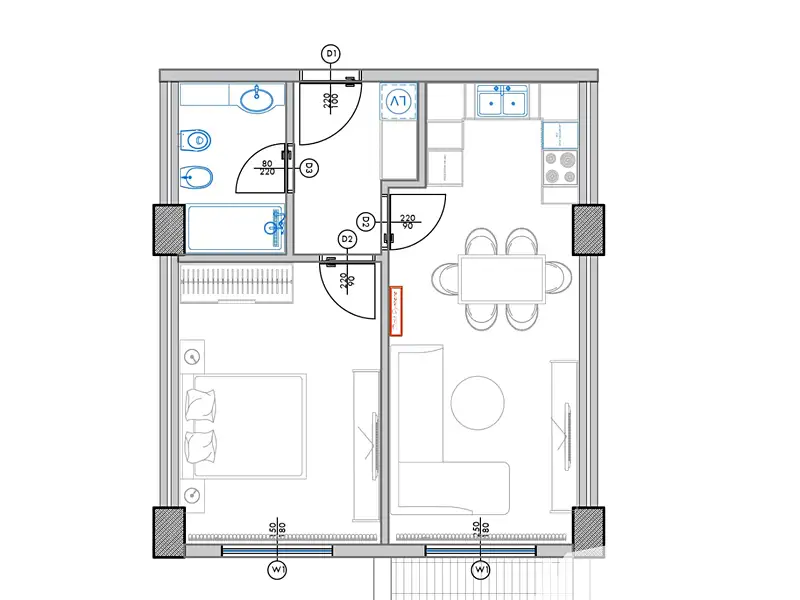 Prodej bytu 2+kk 58 m², Qerret – náhled fotky 1