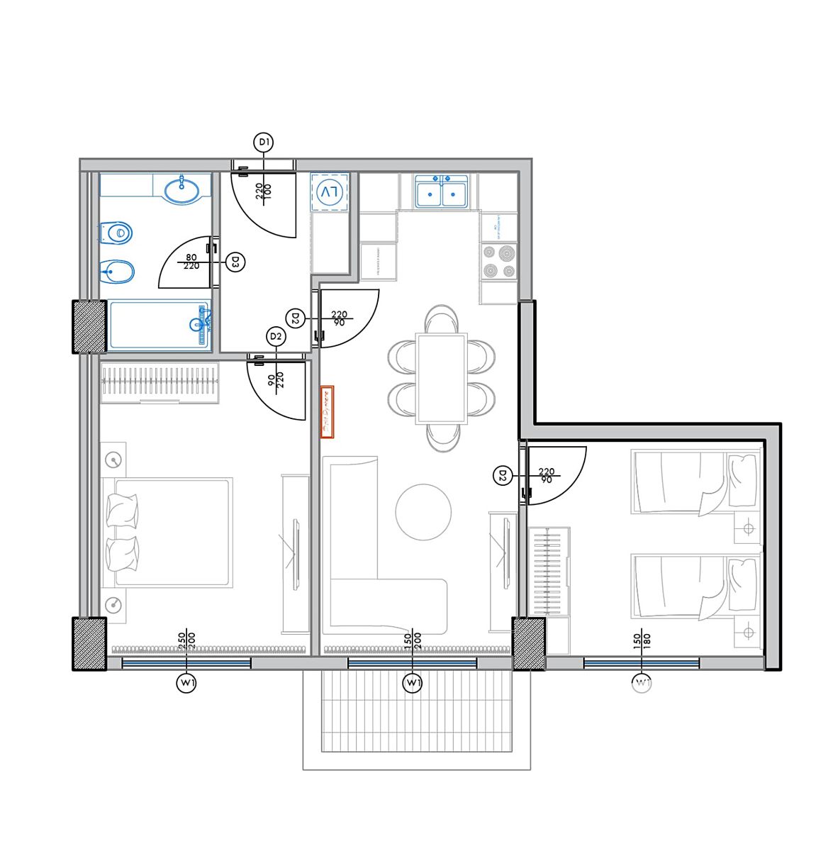 Prodej bytu 3+kk 74 m², Qerret – fotka 1 z 3