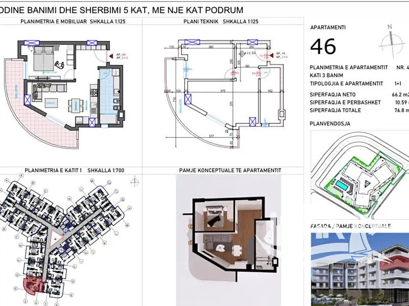 Prodej bytu 2+kk 66 m², Qerret – náhled fotky 2