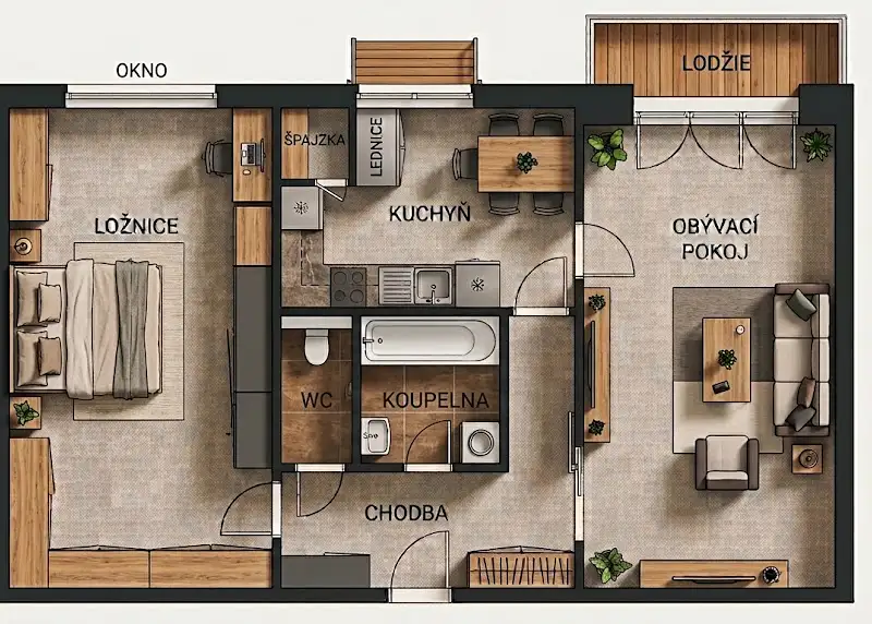 Prodej bytu 2+1 54 m², Ostrava – náhled fotky 2