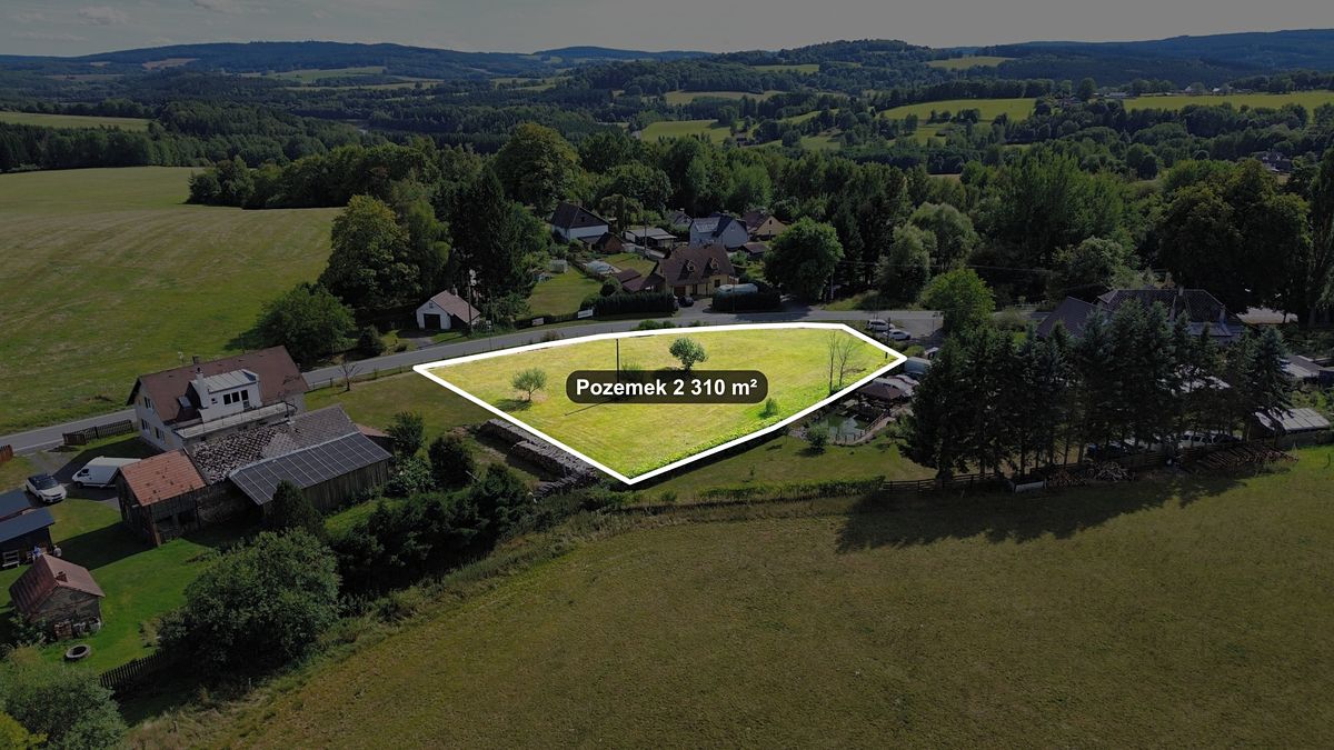 Prodej stavebního pozemku 2310 m², Halže – fotka 1 z 3