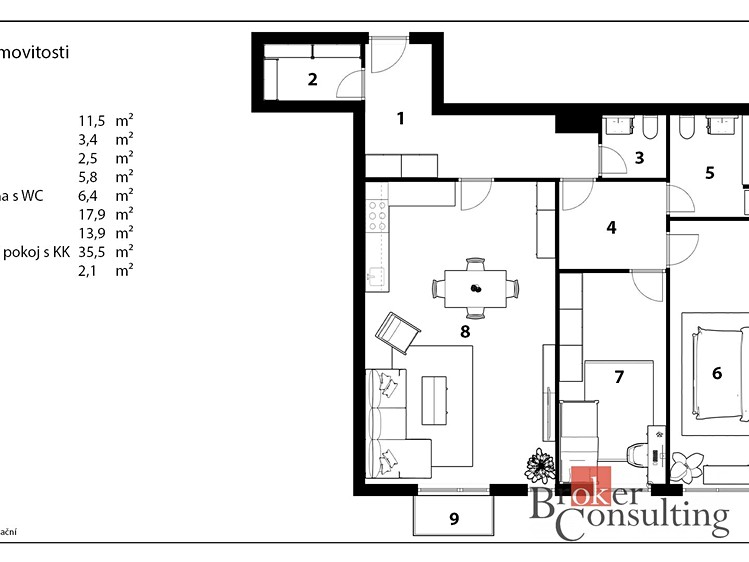 Wohnung 3+kk zum Kauf, 103 m² (12 von 13)