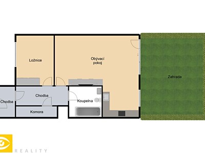 Pronájem bytu 2+kk, 52 m² (2 z 24)