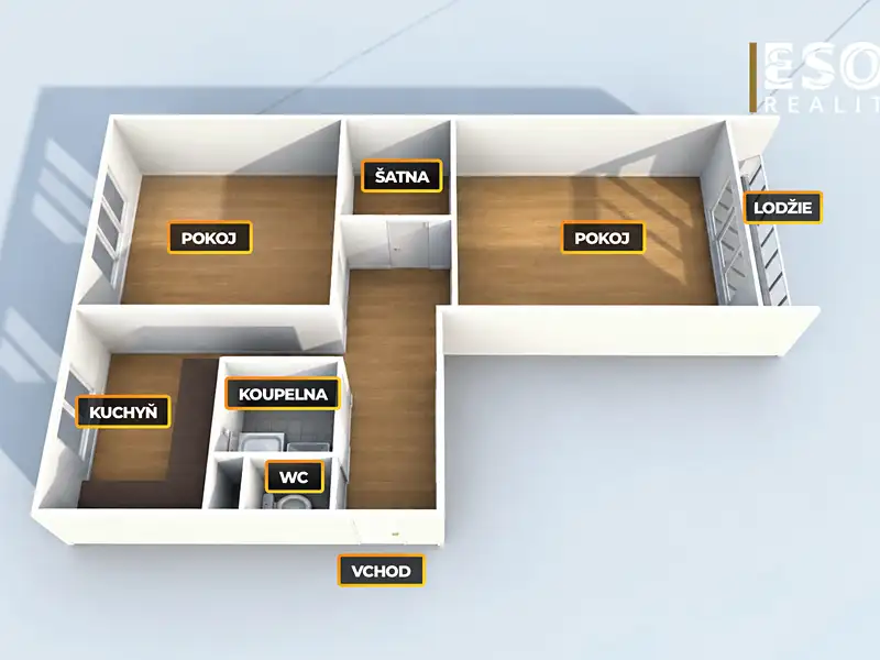 Prodej bytu 2+1 61 m², Ostrava – náhled fotky 2