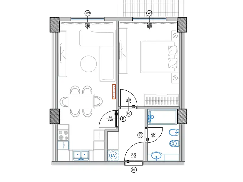 Prodej bytu 2+kk 58 m², Qerret – náhled fotky 1