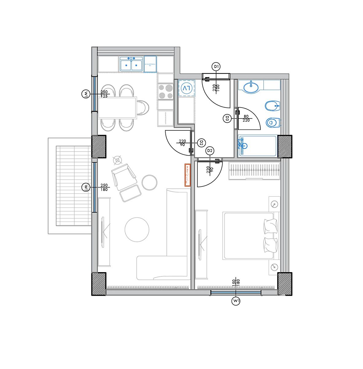Prodej bytu 2+kk 62 m², Qerret – fotka 1 z 3