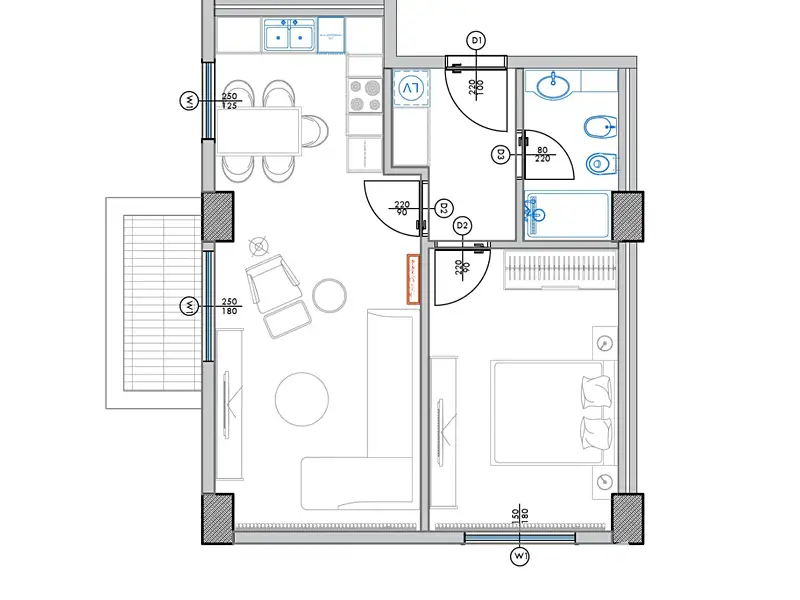 Prodej bytu 2+kk 62 m², Qerret – náhled fotky 1
