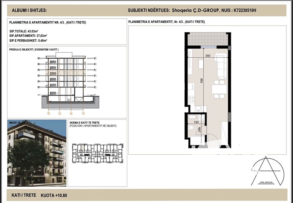 Prodej bytu 1+kk 37 m², Golem – fotka 1 z 3