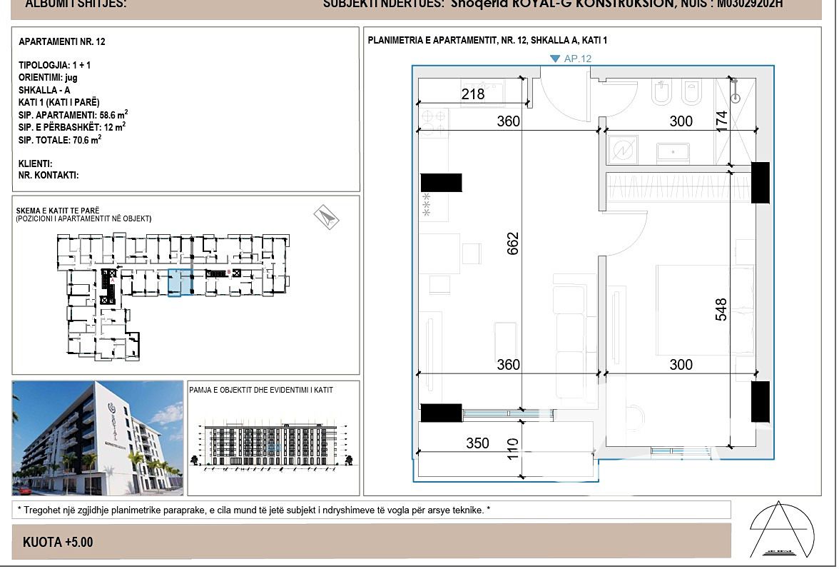 Prodej bytu 2+kk 58 m², Drač – fotka 1 z 3