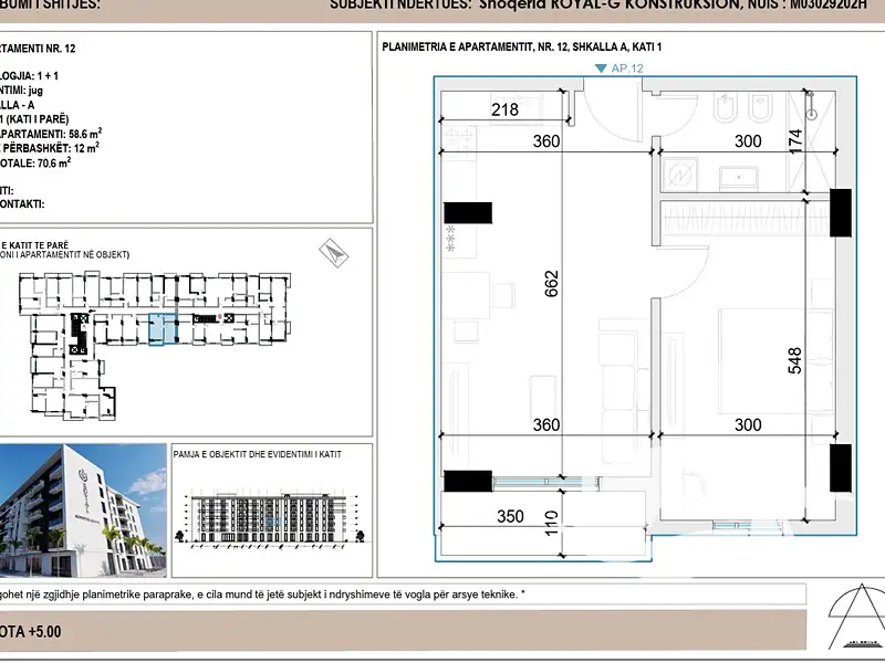 Prodej bytu 2+kk 58 m², Drač – náhled fotky 1