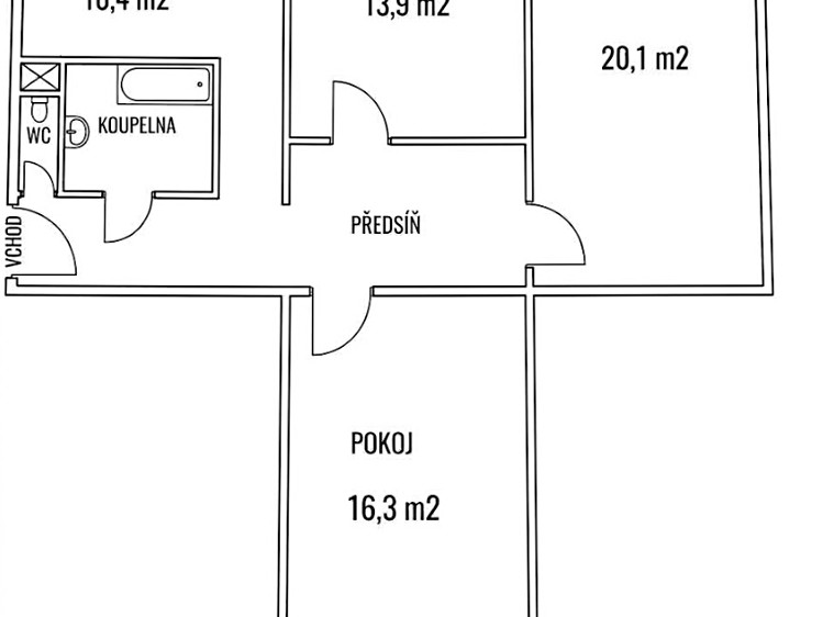 Wohnung 3+1 zum Kauf, 76 m² (24 von 24)