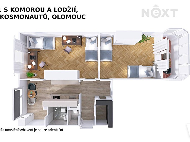 Квартира 2+1 на продаж, 60 м² (3 з 20)