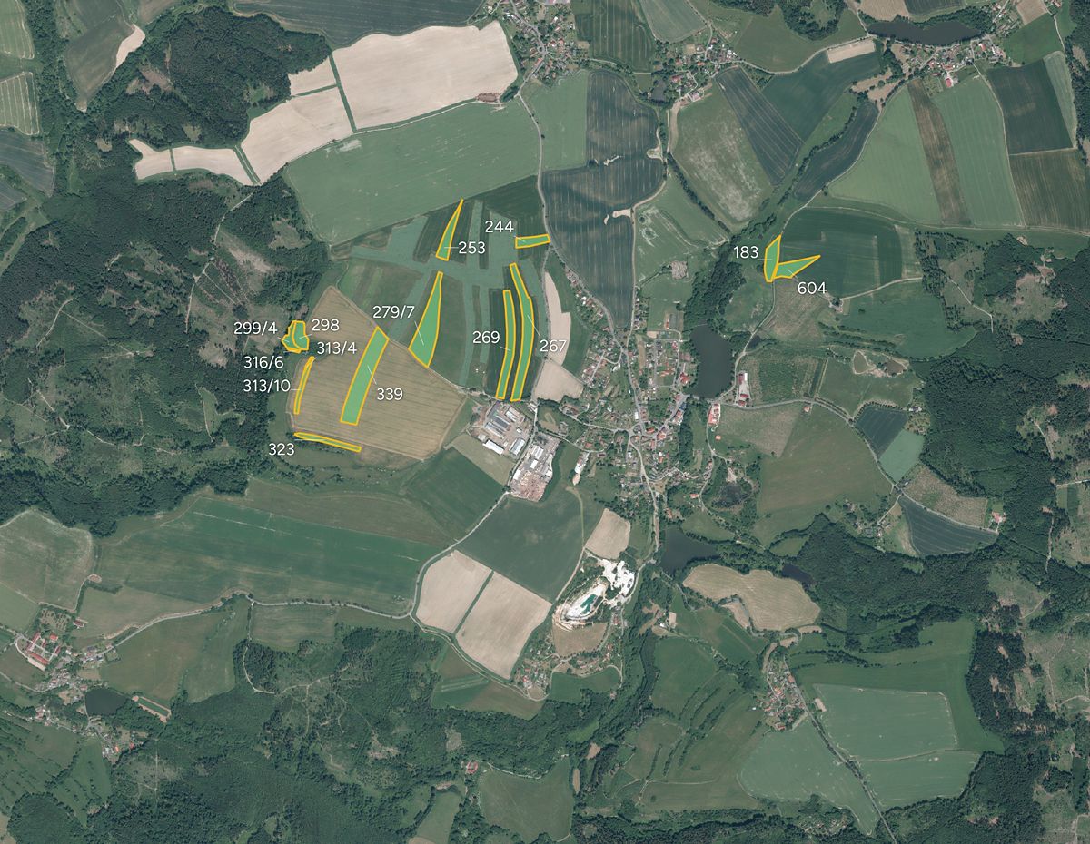 Prodej pole 50884 m², Bohdaneč – fotka 1 z 3