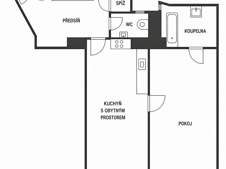 Pronájem bytu 2+kk, 58 m² (7 z 31)